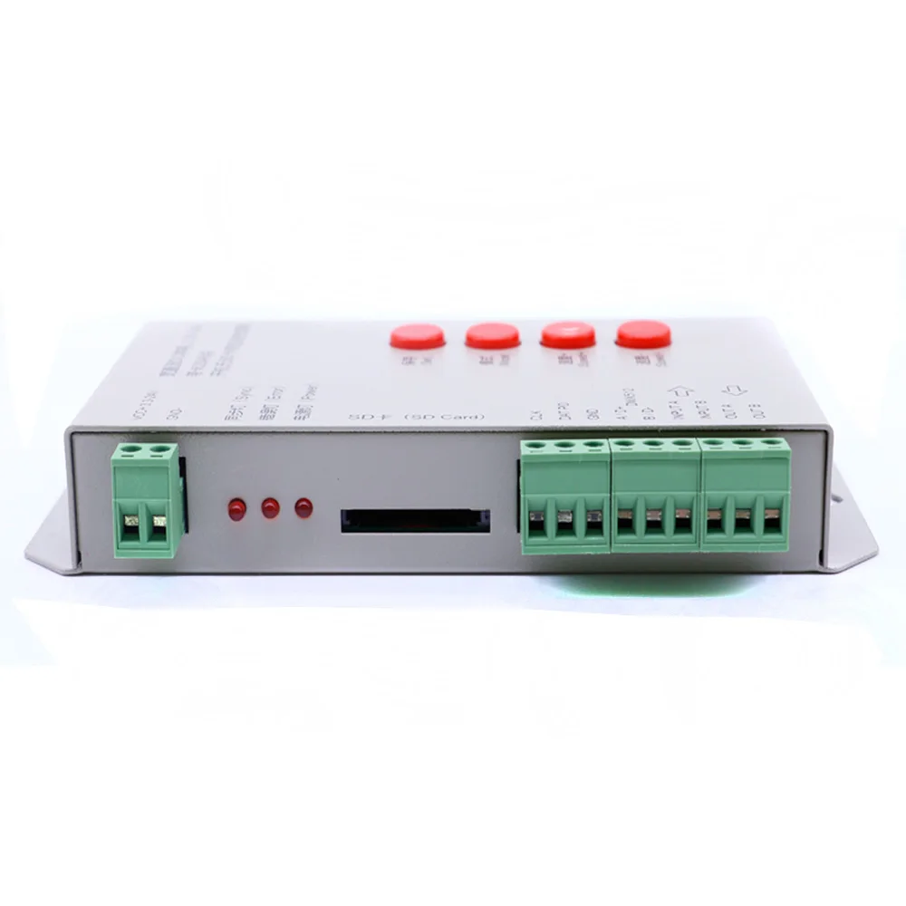 T1000S RGB контроллер 256 м sd-карта WS2801 WS2811 WS2812B LPD6803 светодиодный контроллер 2048 пикселей DC5~ 24 В T-1000S полноцветный контроллер