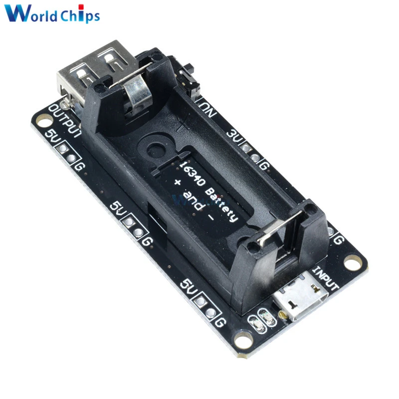 Dual Output Micro Usb 3.3v 5v 16340 Power Bank Battery Charging Module Rechargeable  Battery Holder Lithium Battery Charger Board - Integrated Circuits -  AliExpress