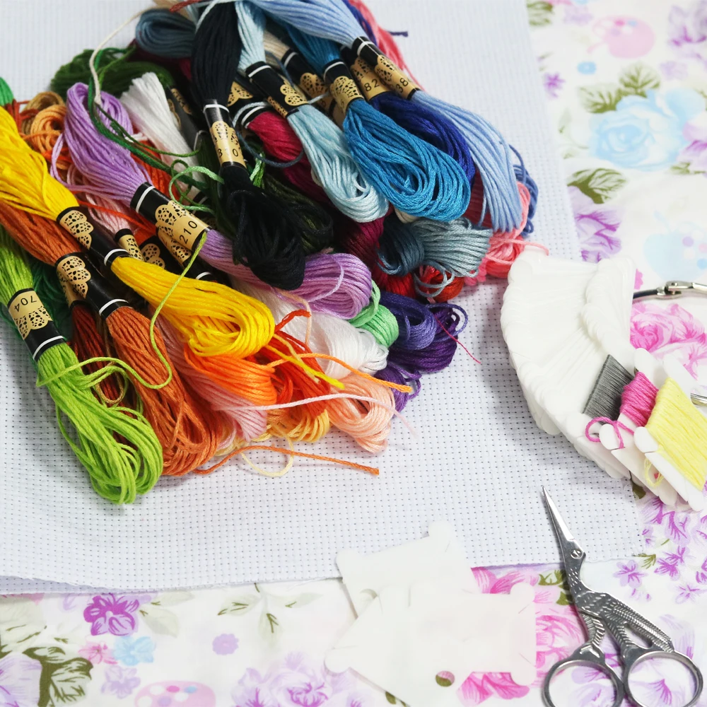 Разноцветные 50 шт./лот 8 м нитки для вышивки крестом для рукоделия швейные инструменты аксессуары