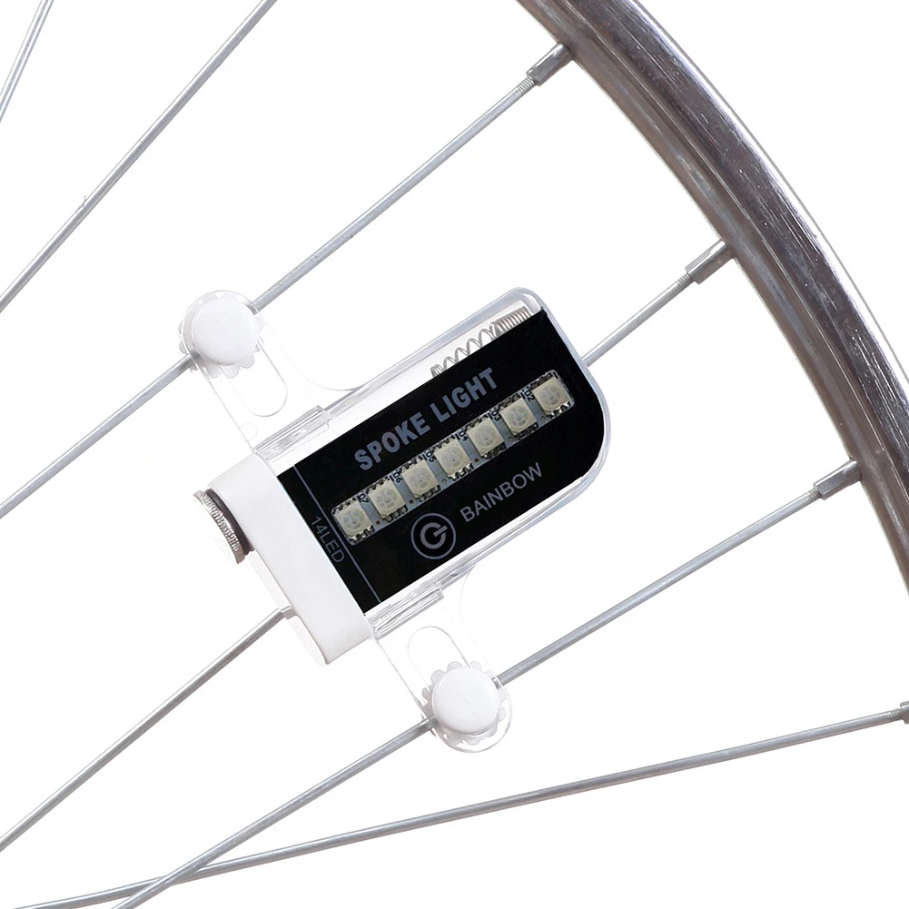 Flash Deal 30 Flash Patterns 14 LED Colorized Shock Sensor Wheel Spoke LED Light Universal Mountain Bike Bicycle Wheel Tire 4