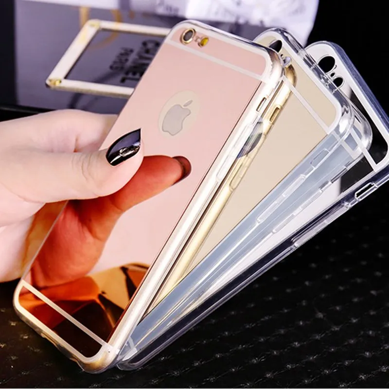 HOTR зеркальный чехол мягкая задняя крышка из ТПУ для iphone 5 S SE 5c 6 6s 7 8 plus X XS XR MAX со