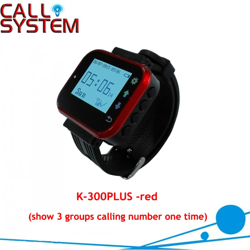

Waiter Server Watch Paging Service System Receiver/Watch K-300plus show 3 calling number one time