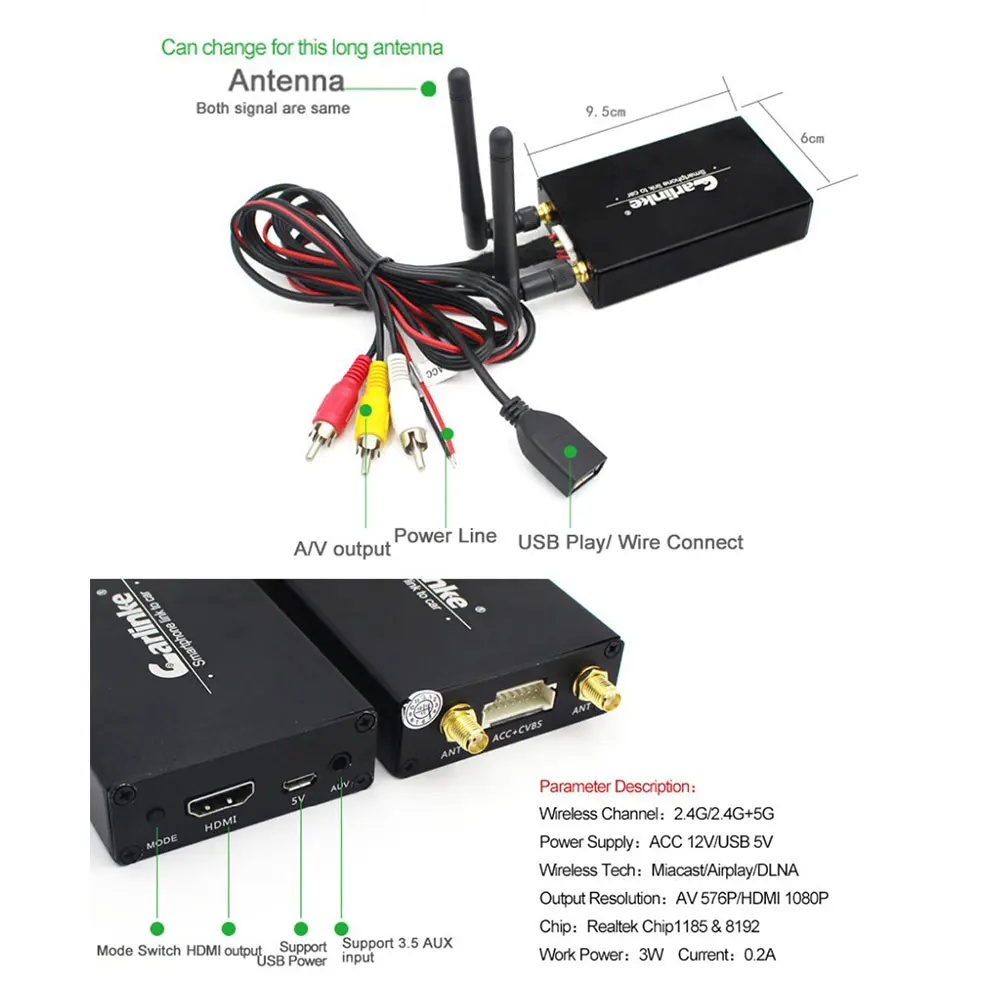 Vehemo 5 8G/2 4G Автомобильный Wi Fi беспроводной дисплей Miracast DLNA Airplay 1080P HDTV для дома и