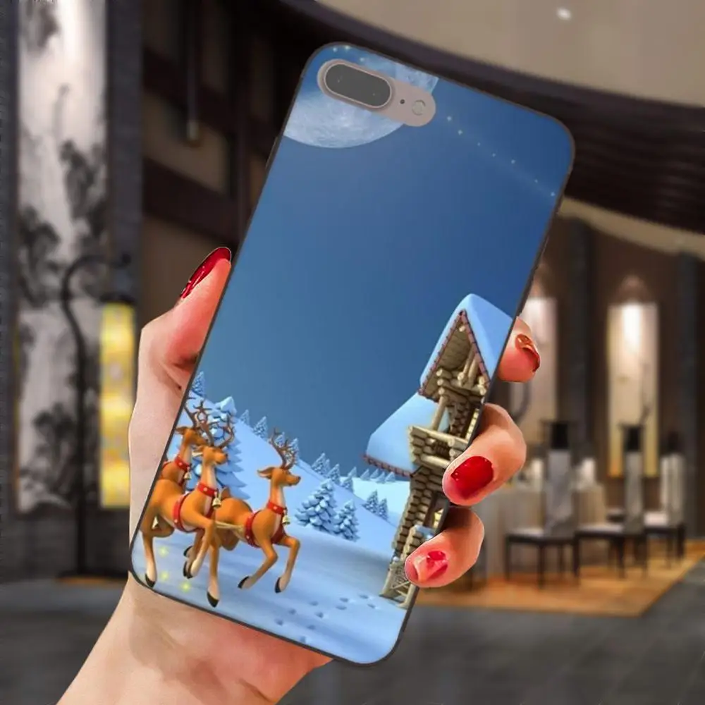 С новогодним рождественским оленем для Samsung Galaxy A3 A5 A6 A6s A7 A8 A9 Star Plus 2016 2017 2018 ТПУ