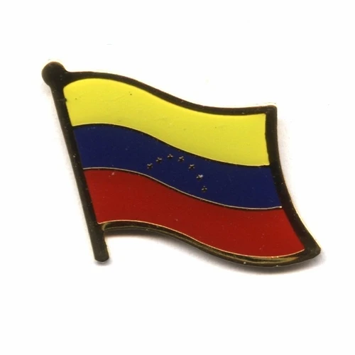 

Venezuela country flag lapel pin badge+Iron plated brass+paints+epoxy+butterfly back button-Free shipping(350 pcs/lot)