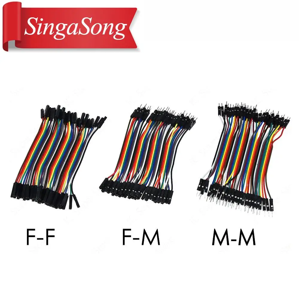 

Dupont Line 120pcs 10cm Male to Male + Female to Male and Female to Female Jumper Wire Dupont Cable for arduino DIY KIT