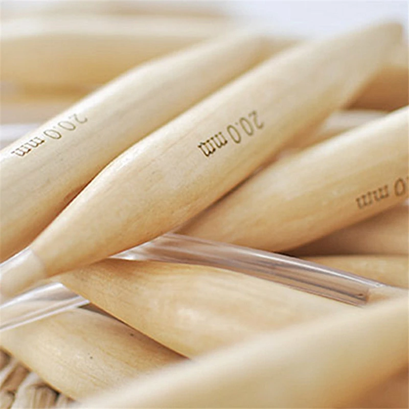 20mm Bamboo Knitting Needles for Thick Yarn Sewing Tools Knitting