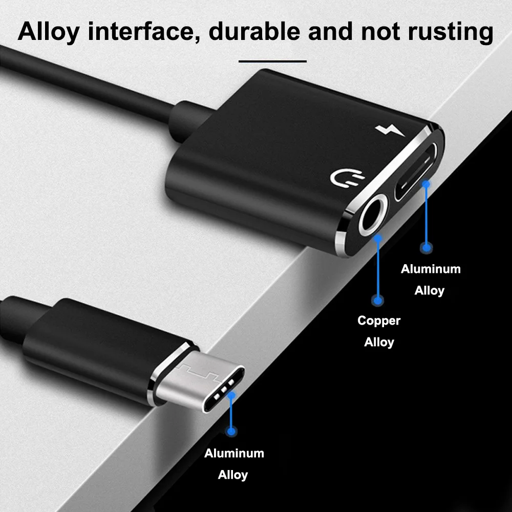Yusion Внешний USB звуковая карта Тип C для наушников 3D стерео аудио HIFI адаптер с pd