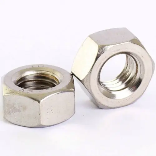 M3/4/5/6/8 A2 Stainless Steel Hexagon Left Hand Thread Full Nuts Hex Reverse Nut M8 25Pcsin