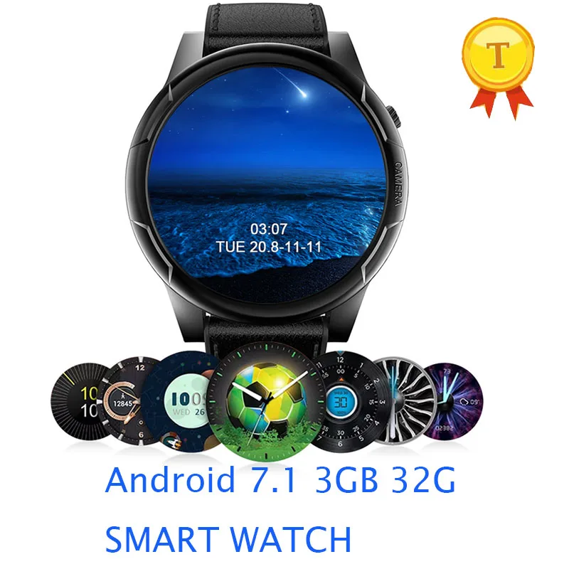 Reloj inteligente 4g de lujo para hombre, pulsera con 2019, 3GB y 32GB de ROM, resistente al agua IP67, pk ticwatch 2 KW88 i8, 7,1 _ - AliExpress Mobile