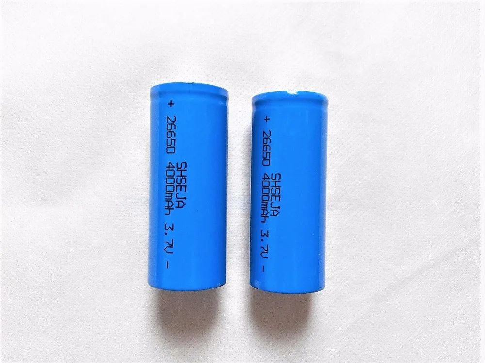 

2PCS 26650 rechargeable battery 3.7V 4000mAh 5A Discharge Lithium li-ion Lifepo4 batteri 26650 Cell