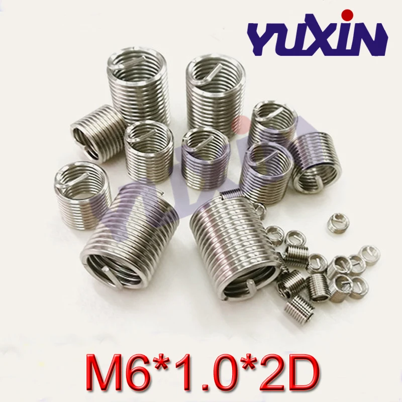 100pcs M6*1   1.5D insert length helicoil Stainless Steel Screw Thread repair 