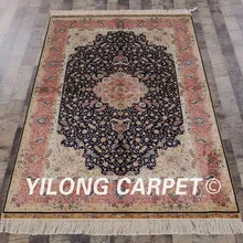 Yilong 4'x6' ручной работы персидские ковры традиционный Восточный турецкий Шелковый ковер(WZ67A4x6