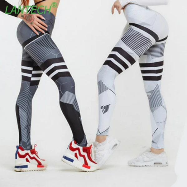 

LANTECH Women Yoga Pants Sports Running Sportswear Fitness Leggings Sexy Hips Push Up Exercise Gym Compression Pants Trousers