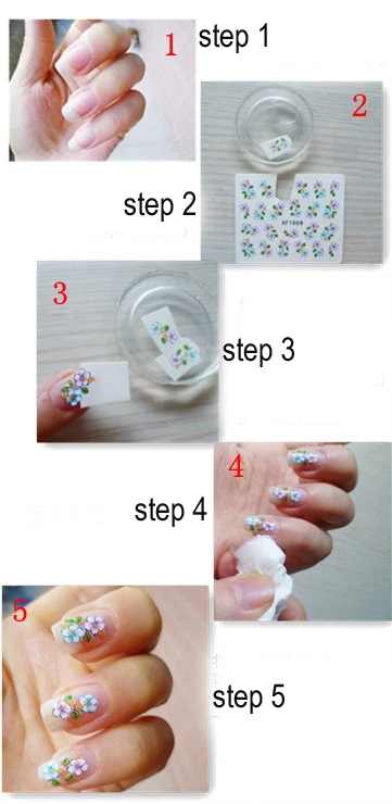 Florals Patterns! Nails Art Manicure Water Decal Decorations Design Water Transfer Nail Sticker For Nails Tips Beauty