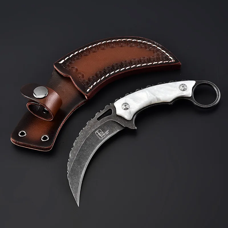 Армейский тактический нож Karambit с высокой твердостью, охотничьи ножи с фиксированным лезвием, инструмент для выживания, кемпинга, повседневного использования