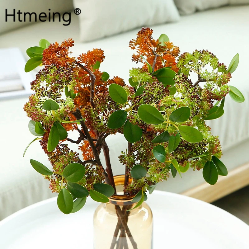 

Artificial Berry branch Stem small fruit berries plastic fake flowers for home table Decoration Christmas scrapbooking wreath