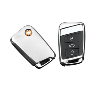 

Keyless Car Stylins Key Cover Case Auto Remote Key Cover Shell For Volkswagen VW 2016/17 Passat B8 Skoda Superb Car Accessories