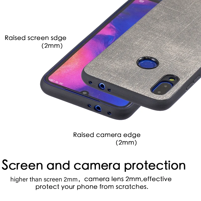 Роскошный джинсовый кожаный холщовый чехол для Xiaomi Redmi Note 7 телефона деловая