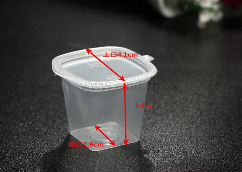 25 мл одноразовые пластиковые прозрачные чашки для соуса чутни коробки с крышкой еда на вынос супница упаковка