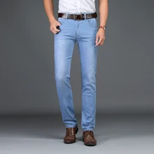 SULEE бренд Весна Лето Стиль Utr тонкие новые чистый синий Эластичные Обтягивающие джинсы Бизнес повседневные мужские тонкие