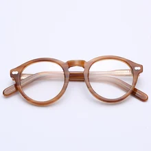 Ацетатная оправа, Ретро стиль, круглые очки с заклепками, оправа для женщин, элегантная оптическая оправа для очков, оправа для очков, Oculos De Grau