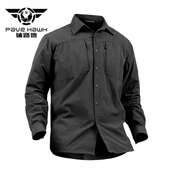 

Summer Men Fashion Pockets Turn-down Collar Dress Shirts Male Long Sleeve Slim Fit Men Business Casual Shirt Camisa For Man XXXL