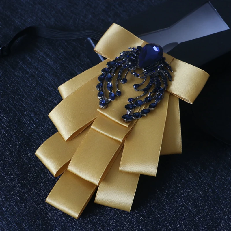 Роскошный Британский мужской галстук-бабочка галстук жениха свадебное платье Корейский мужской черный галстук-бабочка хрустальные Галстуки 6 цветов