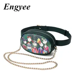 Engyee небольшая сумка Для женщин оригинальный Дизайн кожа Талия бедра сумка Деньги пояса кошелек женские кошельки поясная сумка для Для