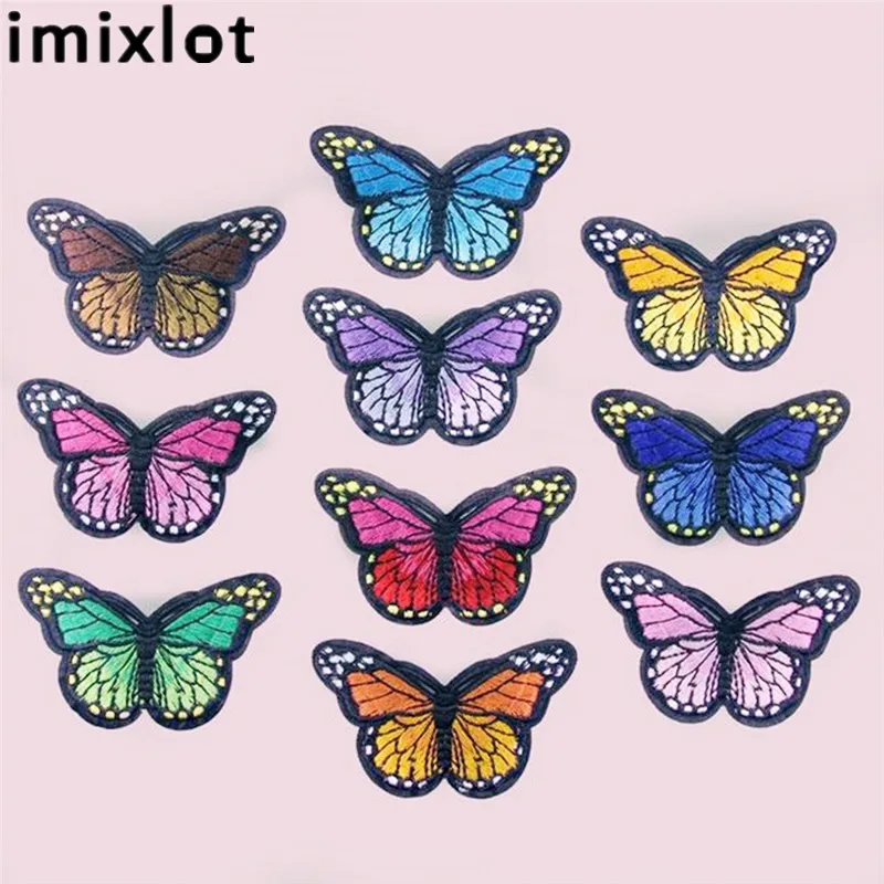 

Imixlot Pretty Colorful Butterfly Sewing Patch Sticker Iron Sew On Applique Motif Craft Repair Home Supplies