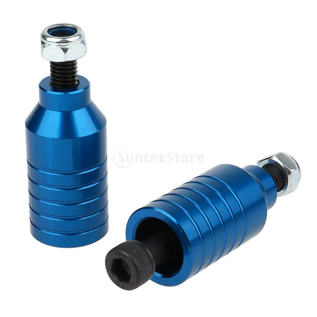 2pcs Stunt Scooter Pegs Set with Hardened Axle Bolts Hardware Electric Scooter Pegs Scooter Accessories