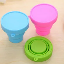 300 шт/партия складной силиконовый sup Открытый Кемпинг путешествия складной Кубок Телескопический складной выдвижной питьевой чашки