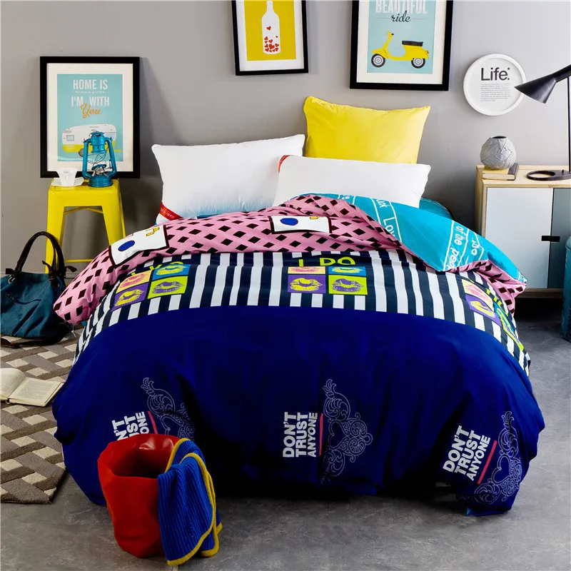 

Fashion Personality Colorful Lips Pattern 1PC Bedclothes Duvet Cover Set Bed Quilt Bedlinen Thickening Queen King Size Soft