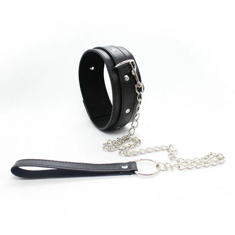 Balck Leather Bdsm Fetish Bondage Sex Collar And Leash Adult Game Collars Sex Toys Slave Collar Erotic Neck Collar VP-CR003037A 5