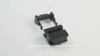 

100 Pcs 0.100" 2.54mm 8 Pin dual Row IDC Connector 2 rows 8 position Rectangular Female Socket Receptacle Ribbon Cable FC-8