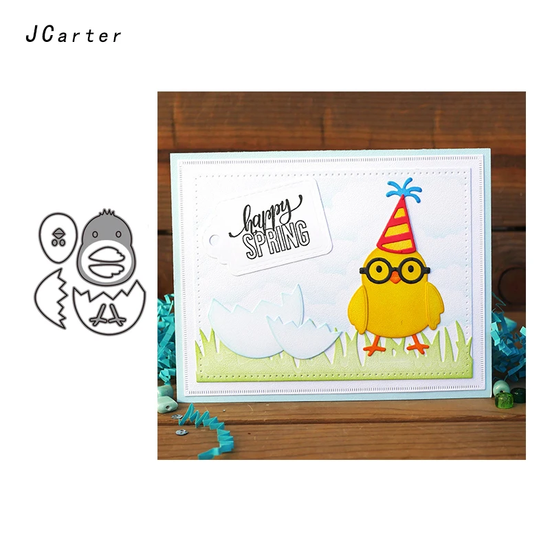 

JC Metal Cutting Dies for Scrapbooking Lovely Chick Egg Craft Cut Die Stencil Handmade Album Paper Cards Decor Embossing Model