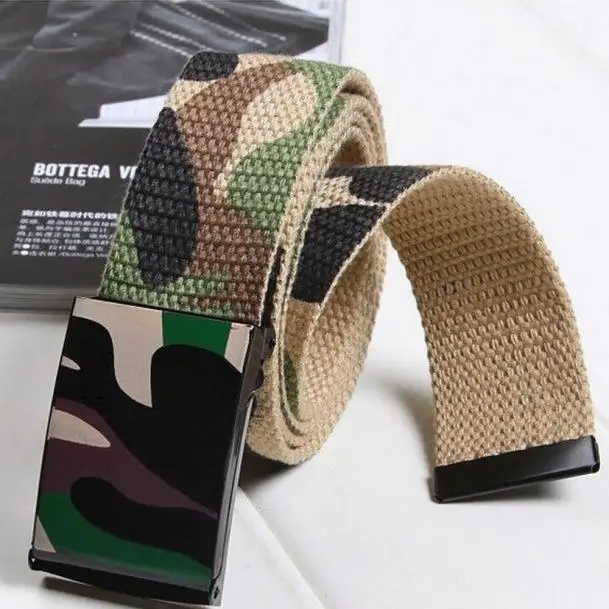 Womail Men Women Automatic 2018 Square Buckle Waist Strap Sports Canvas Belt Men Crocodile W22d45 Feb9