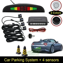 Car Auto LED Display Reverse Backup Radar System Buzzing Sound Warning with 4 font b Parking