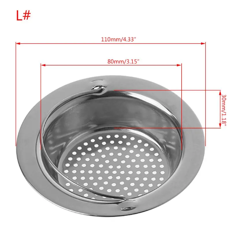 Ручные раковины ситечко емкость для мусора крышка из нержавеющей стали фильтр сетка для кухни ванной комнаты