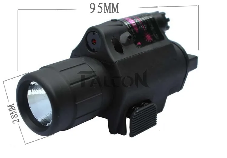 2в1 Тактический CREE светодиодный светильник/светильник+ красный лазер/прицел комбо для дробовика Glock 17 19 22 20 23 31 37
