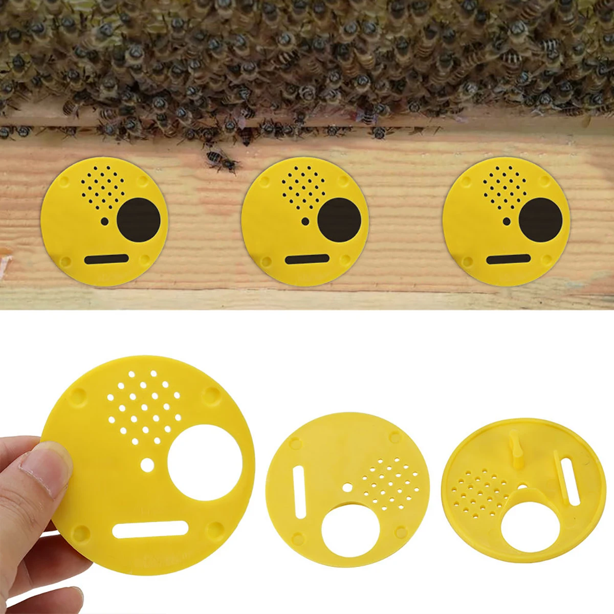 12pcs/lots  New Yellow Beekeepers Bee Hive Nuc box Entrance Gates Beekeeping Equipment