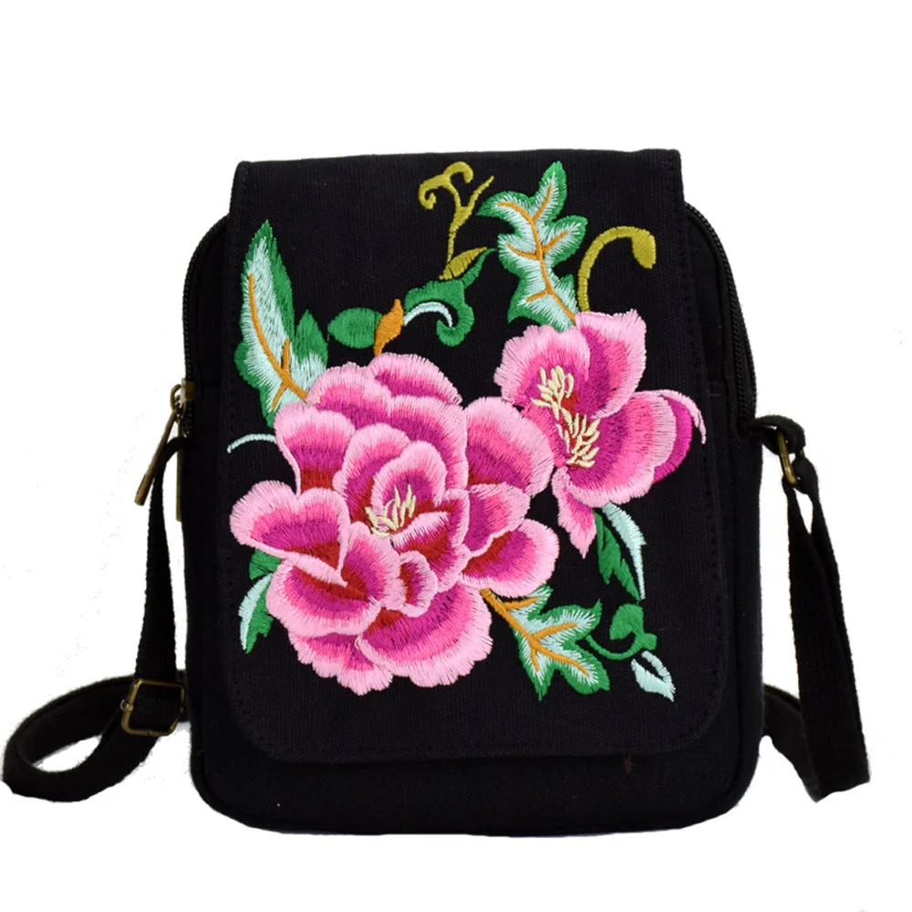 Сумка мессенджер Женская холщовая с цветочной вышивкой|bag canvas|bag bohoembroidery bag |