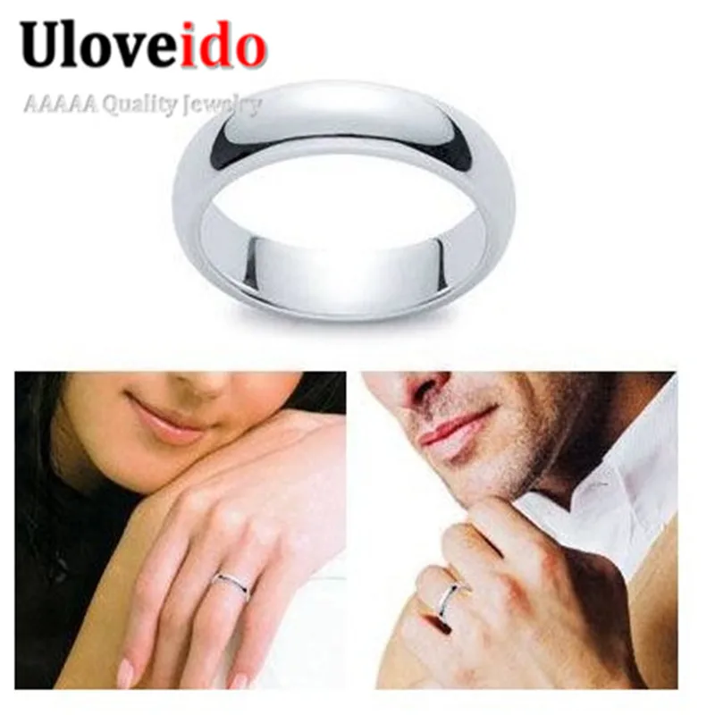 

15% Off 1 PC Unisex Rings for Women/Men Jewelry Wedding Accessories Sale Silver Ring Size 4.5-11 Aneis Bijouterie Uloveido J063