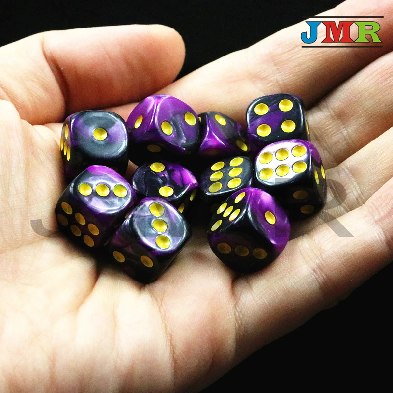 Смешанный цвет эффект 12 мм D6 Двойной Куб игра для азартных игр настольная игра, настольные игры, игры Покер кости