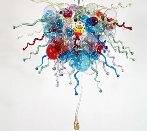 

New Design Free Shipping Blown Glass Colorful Chandelier