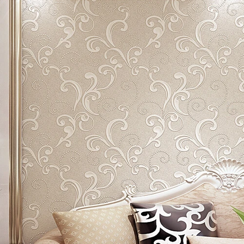 Buy Creamy White Modern 3d Floral Wallpaper Embossed Textured For Wall,Bedroom