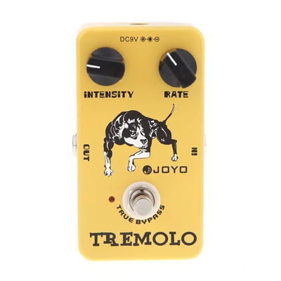 Joyo JF-09 Tremolo гитарная педаль Tremolo Stompbox классических ламповых усилителей интенсивность и регулятор скорости тон и вибрация Легко регулировать - Цвет: YELLOW