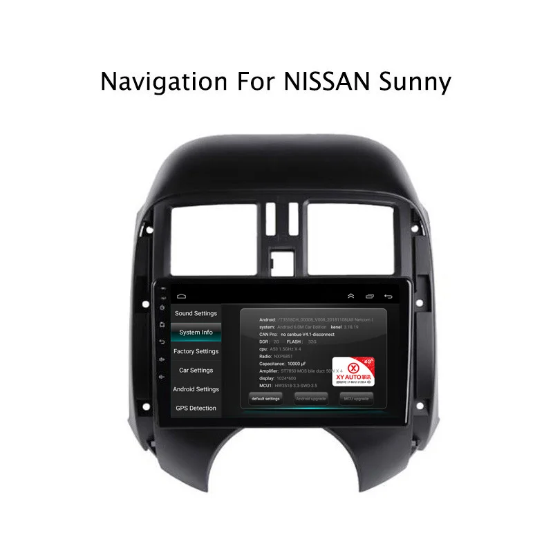 NAVITOPIA 9 дюймов 4G LTE wifi головное устройство для Nissan Sunny 2011 2012 Android 6 0 2G + 32G