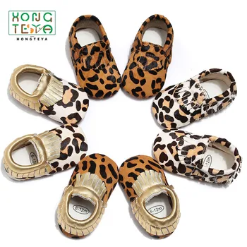 

Leopard Genuine Leather Baby Shoes Newborn Baby First Walker Shoes Soft Baby Moccasins Infant Toddler Crib Shoes