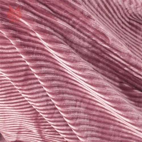 Корейский стиль многоцветная плиссированная велюровая ткань бархат стрейч ткань пряжа одежда для Зима Осень платье tissu stoffen SP5629 - Цвет: Baby pink